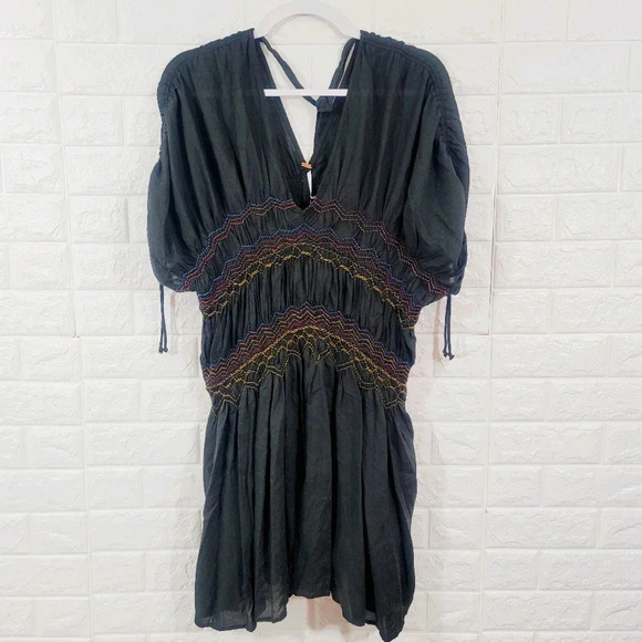 Nwt Free People beach shift Embroidered Mini Dress - Picture 5 of 5